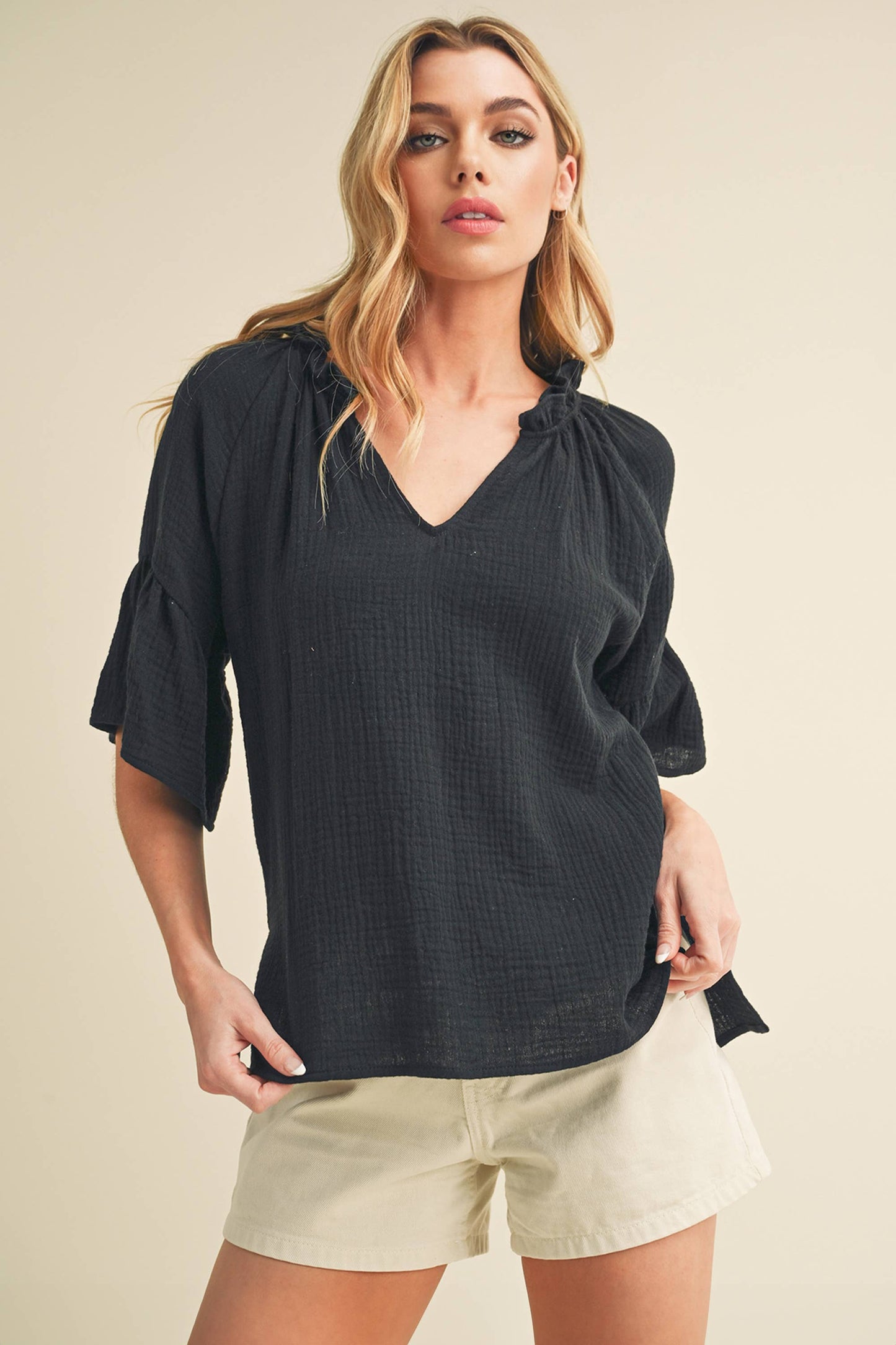 Sleeve Ruffle Top
