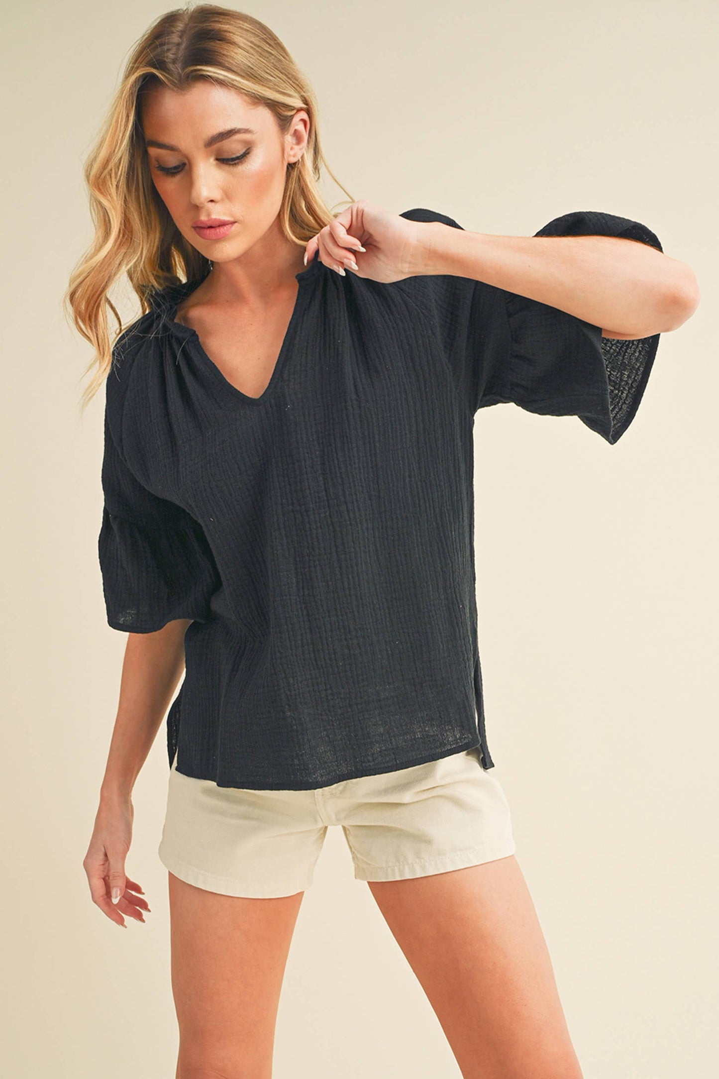 Sleeve Ruffle Top