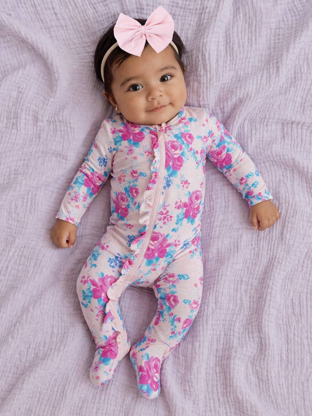 SpearmintLOVE  2-Way Zip Ruffle Footie