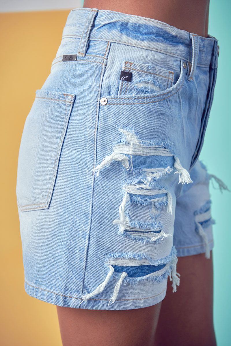 KanCan 90's Boyfriend Distressed Shorts