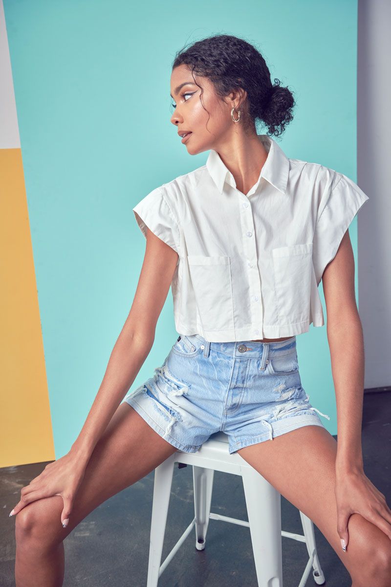 KanCan 90's Boyfriend Distressed Shorts